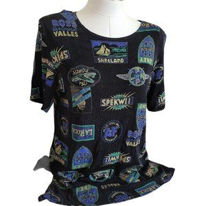 Vintage Jaipur Top Zephyr Spekii Shreland Black Metallic La Roca Custom LH8008